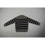 CREW NECK SWEATER IN STRIPED WOOL LIGHT REY/BLACK 2AE4B896T.06BK