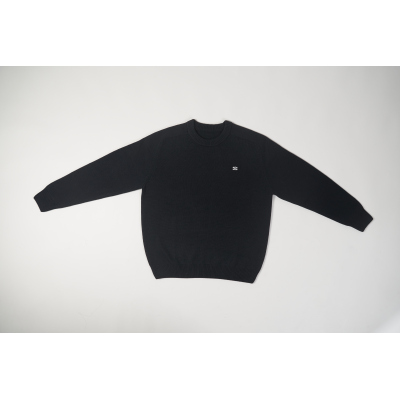 CREW NECK SWEATER IN WOOL AND CASHMERE BLACK / OFF WHITE 2AC85048T.38OW 01