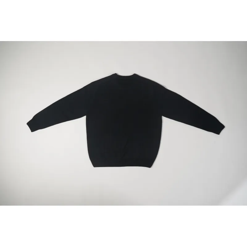CREW NECK SWEATER IN WOOL AND CASHMERE BLACK / OFF WHITE 2AC85048T.38OW