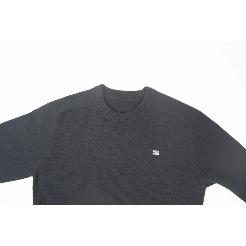 CREW NECK SWEATER IN WOOL AND CASHMERE BLACK / OFF WHITE 2AC85048T.38OW