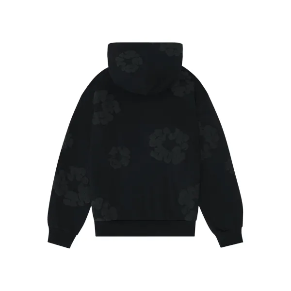 Denim Tears Cotton Wreath Hoodie Black Monochrome