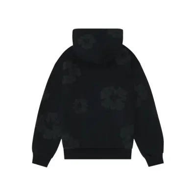 Denim Tears Cotton Wreath Hoodie Black Monochrome 02