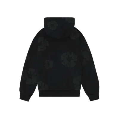 Denim Tears Cotton Wreath Hoodie Black Monochrome 02