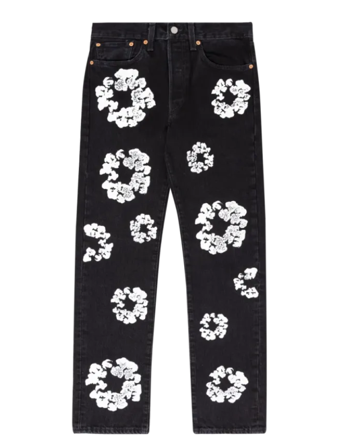 DENIM TEARS THE COTTON WREATH JEAN BLACK