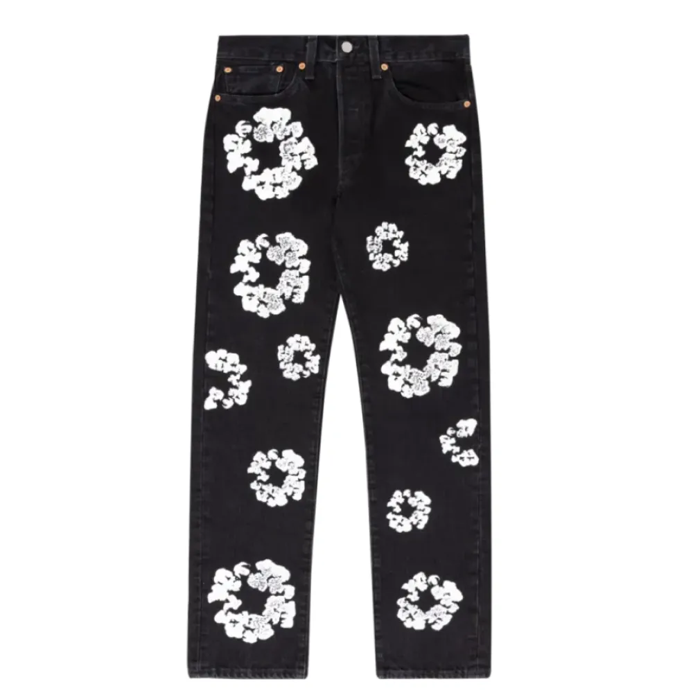 DENIM TEARS THE COTTON WREATH JEAN BLACK