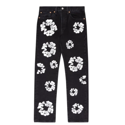 DENIM TEARS THE COTTON WREATH JEAN BLACK 01