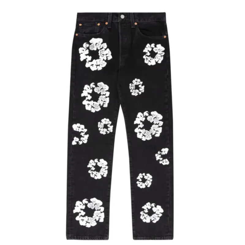 DENIM TEARS THE COTTON WREATH JEAN BLACK
