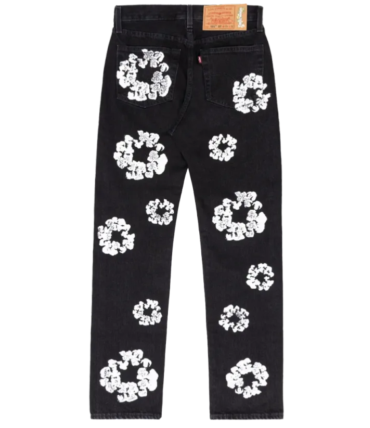 DENIM TEARS THE COTTON WREATH JEAN BLACK