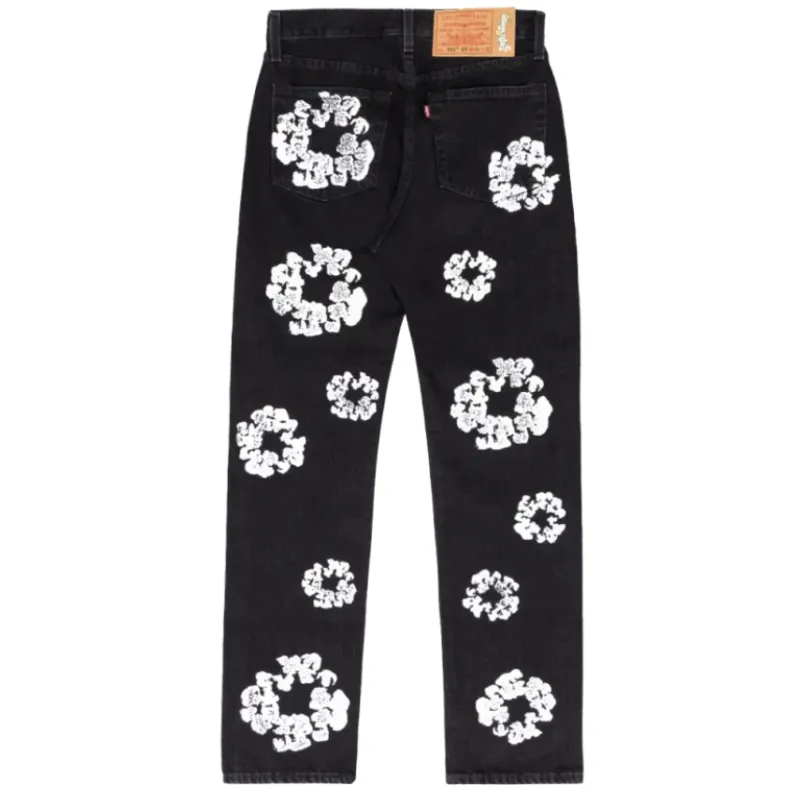 DENIM TEARS THE COTTON WREATH JEAN BLACK