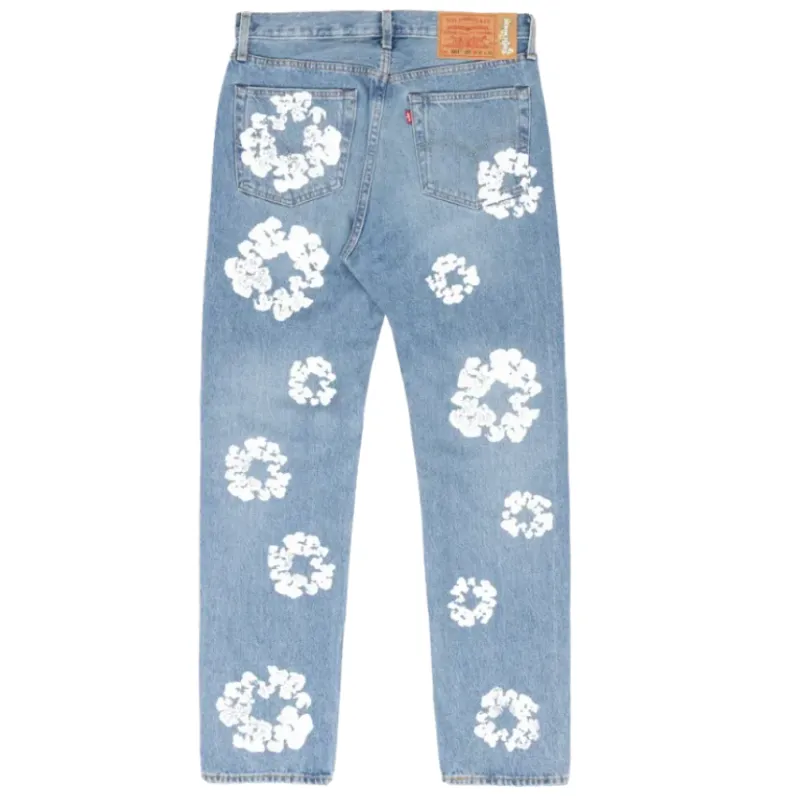 DENIM TEARS THE COTTON WREATH JEAN LIGHT WASH