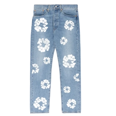 DENIM TEARS THE COTTON WREATH JEAN LIGHT WASH 01
