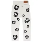 DENIM TEARS THE COTTON WREATH JEAN WHITE