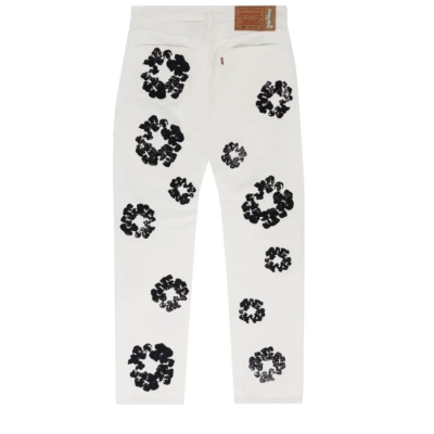 DENIM TEARS THE COTTON WREATH JEAN WHITE 02