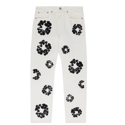 DENIM TEARS THE COTTON WREATH JEAN WHITE 01