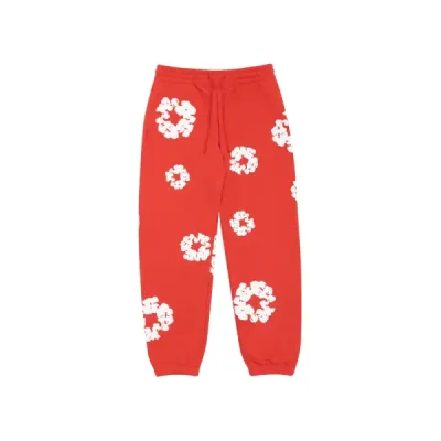 Denim Tears The Cotton Wreath Sweatpant Red 01