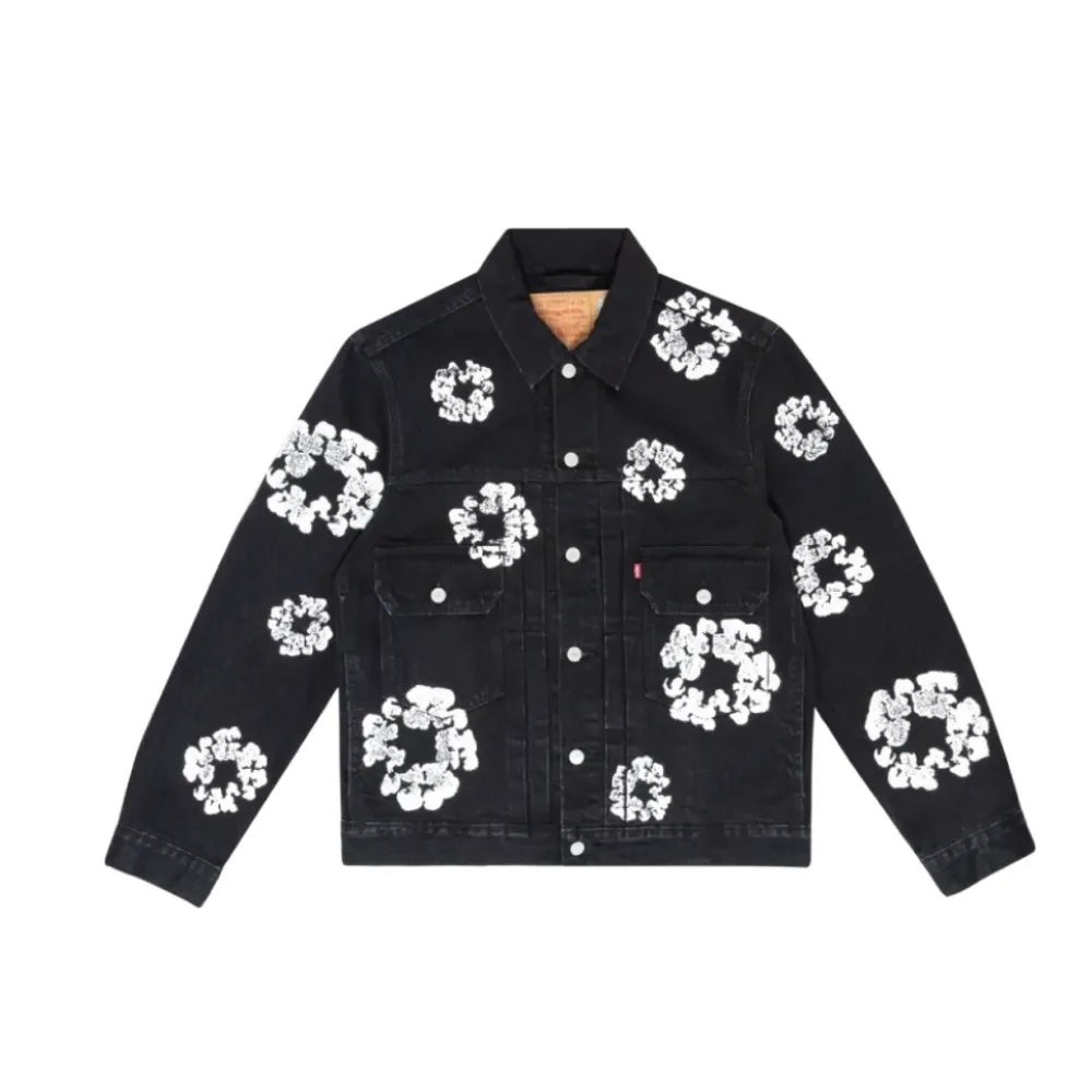DENIM TEARS TYPE - 2 ALL OVER WREATH BLACK
