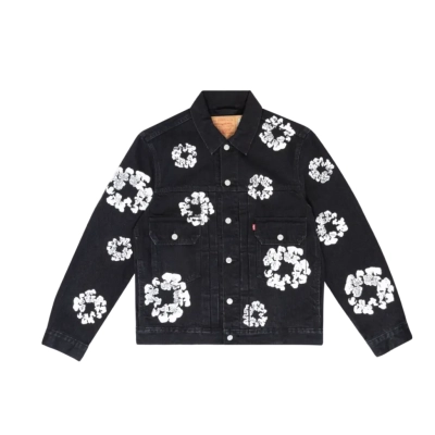 DENIM TEARS TYPE - 2 ALL OVER WREATH BLACK 01