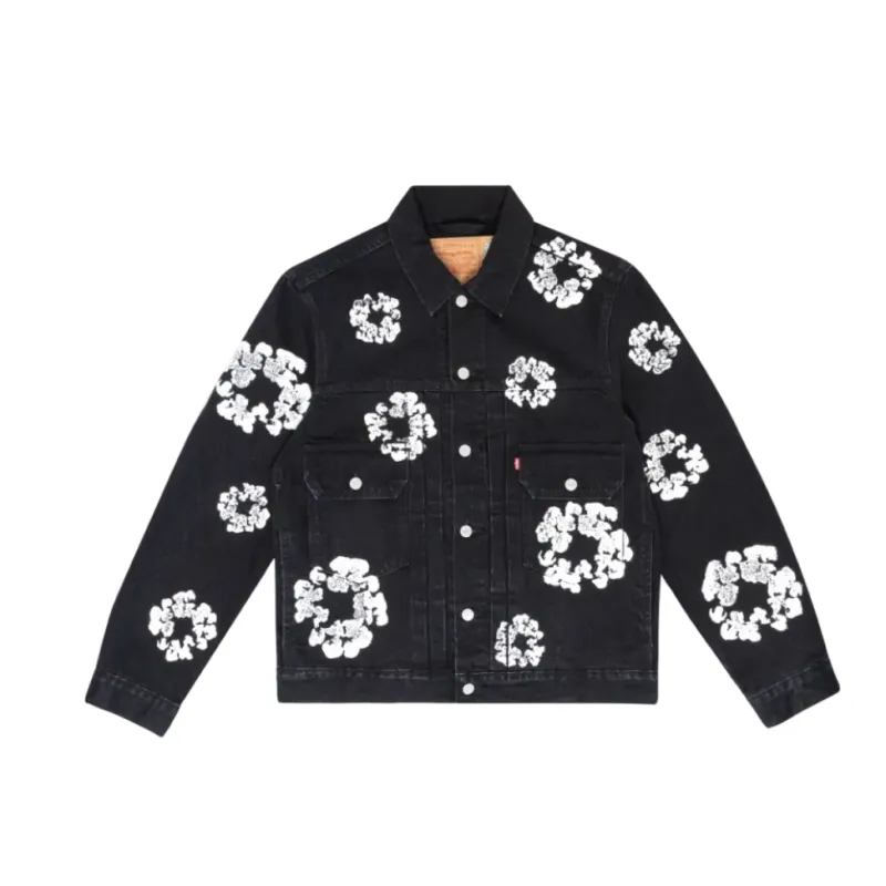DENIM TEARS TYPE - 2 ALL OVER WREATH BLACK