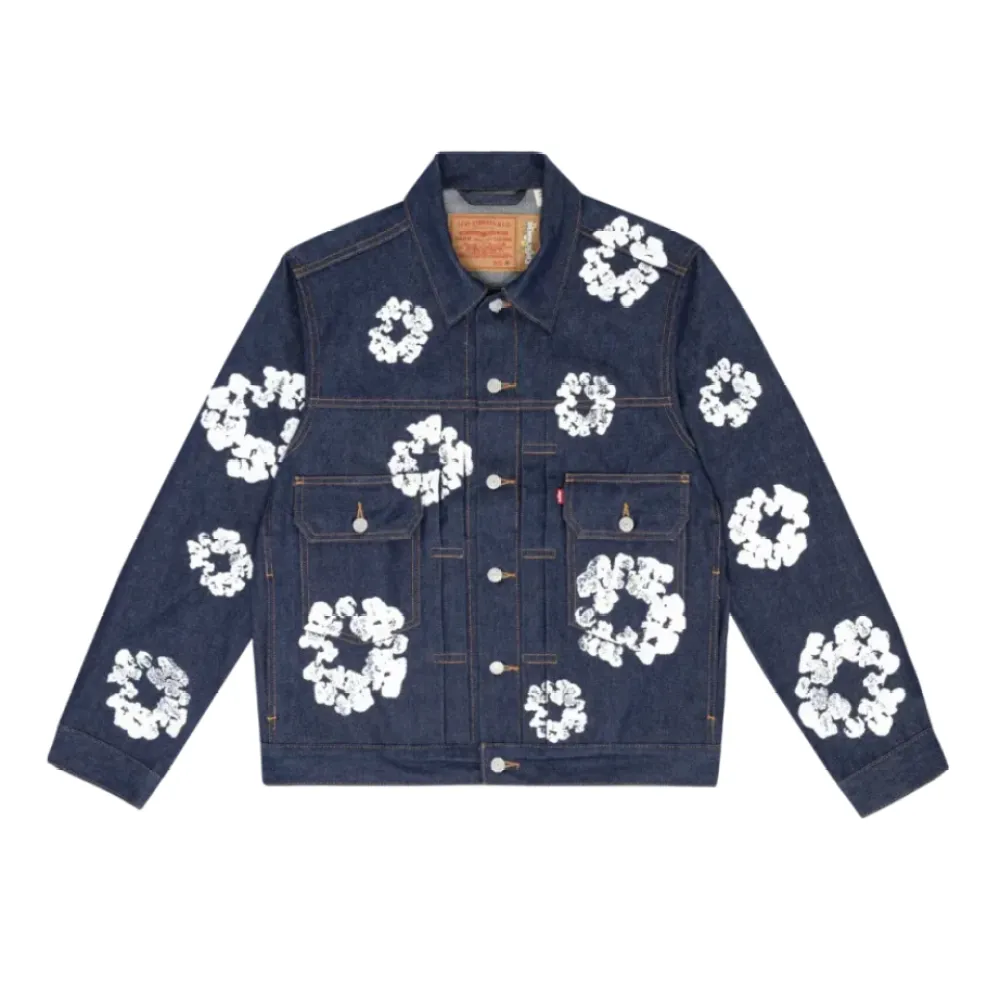 DENIM TEARS TYPE - 2 ALL OVER WREATH RAW Jacket