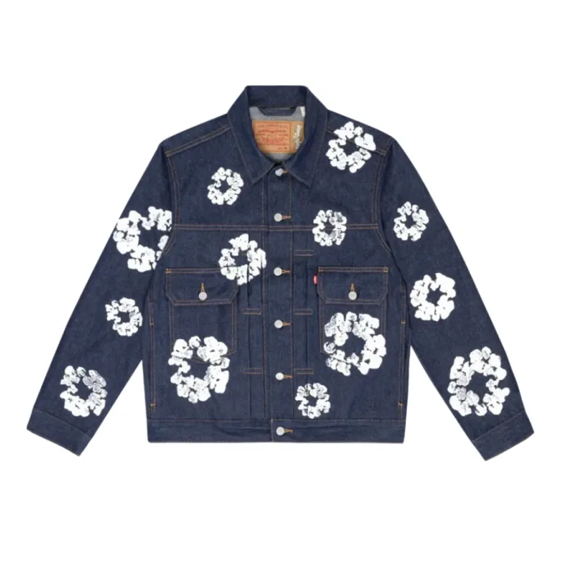 DENIM TEARS TYPE - 2 ALL OVER WREATH RAW Jacket