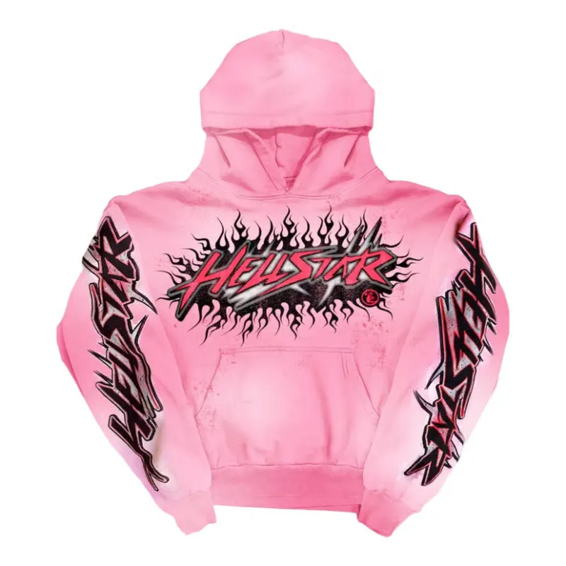 Hellstar Brainwashed Without Brain Hoodie Pink