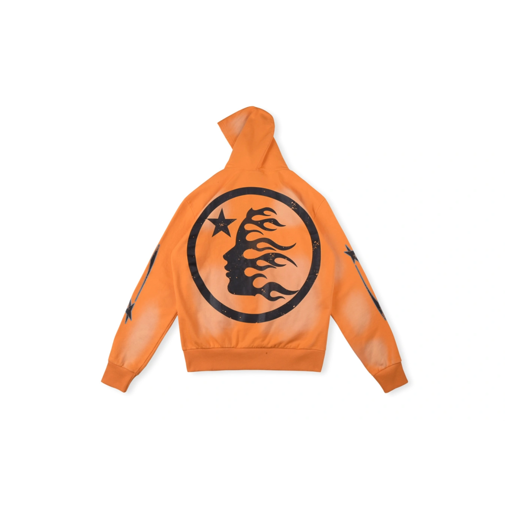 Hellstar Fire Orange Hoodie Orange Dye