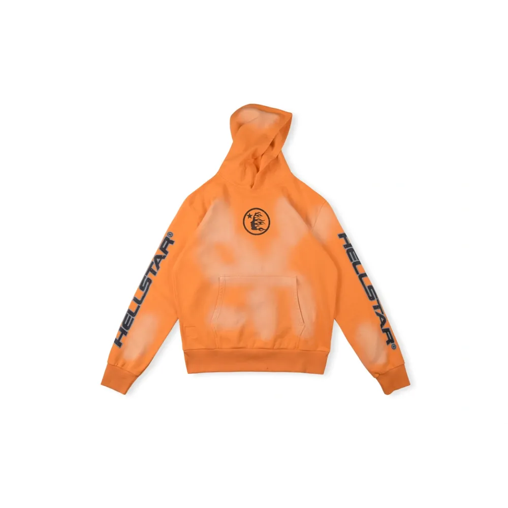 Hellstar Fire Orange Hoodie Orange Dye