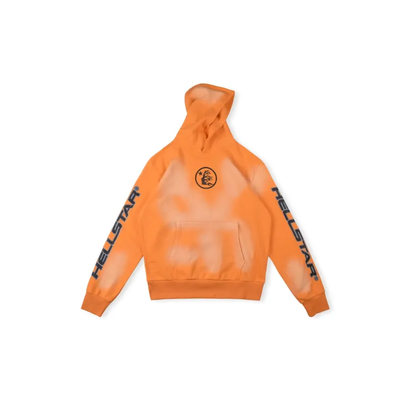 Hellstar Fire Orange Hoodie Orange Dye
