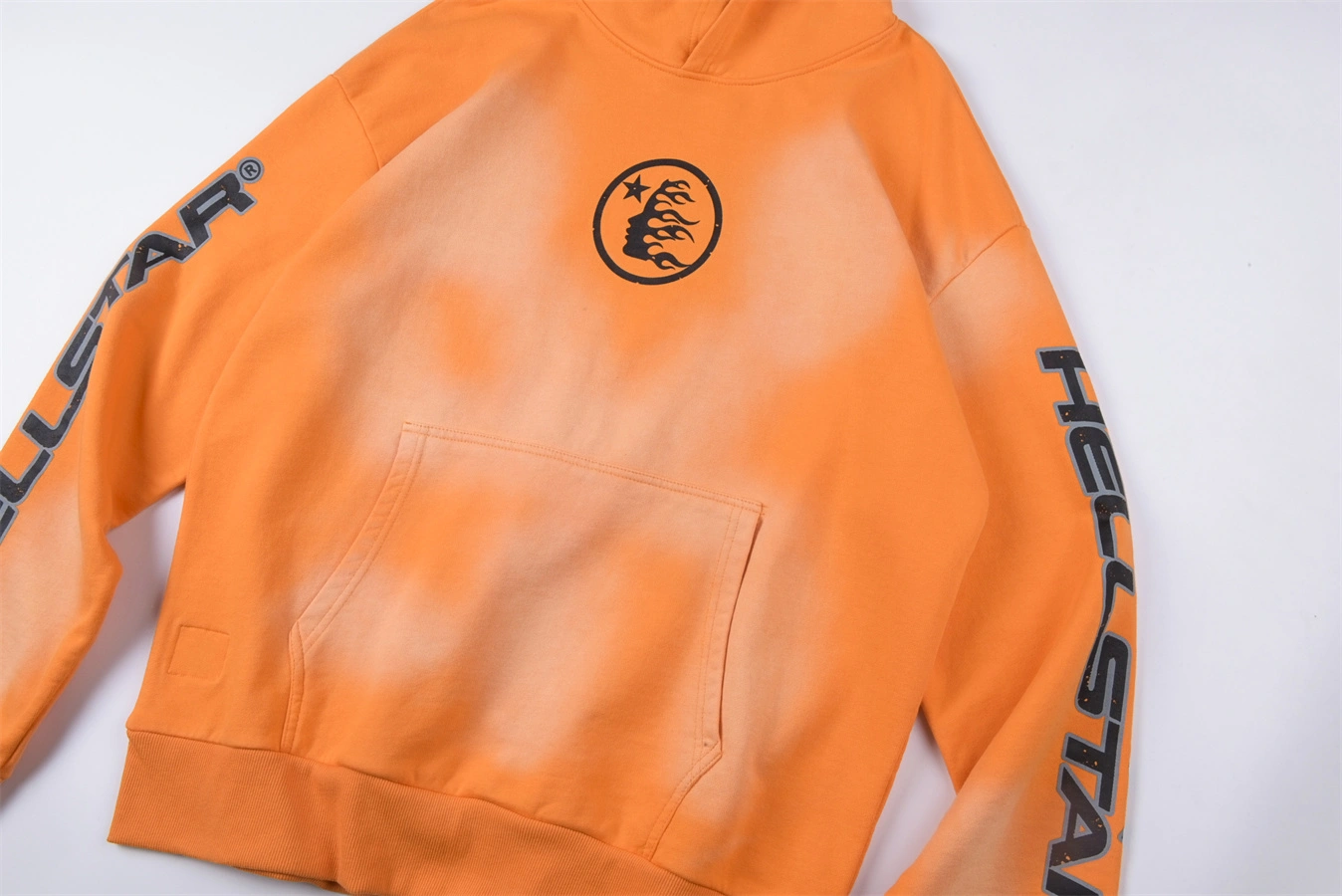 Hellstar Fire Orange Hoodie Orange Dye
