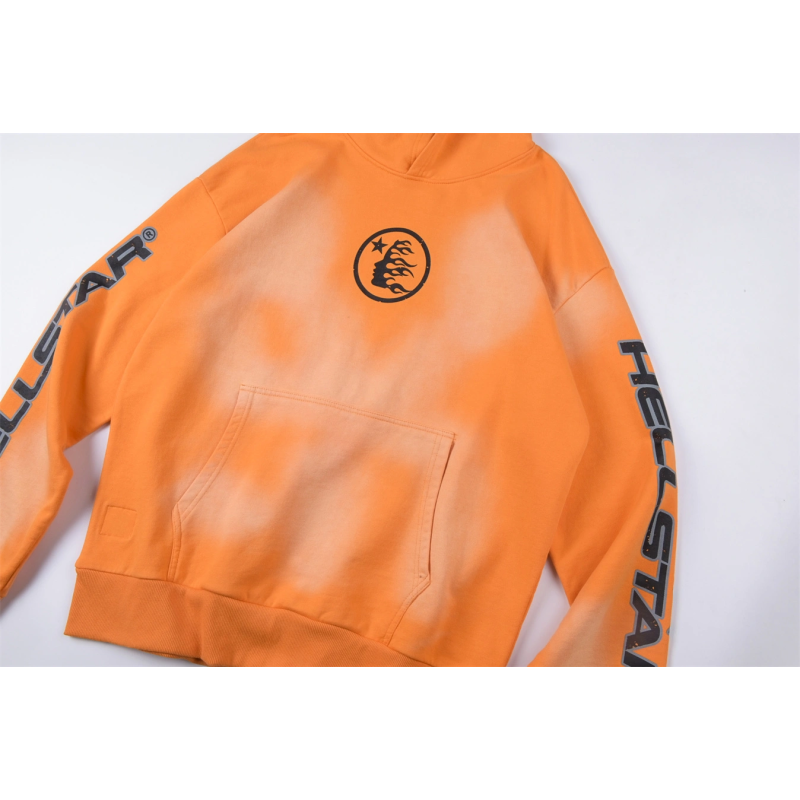 Hellstar Fire Orange Hoodie Orange Dye