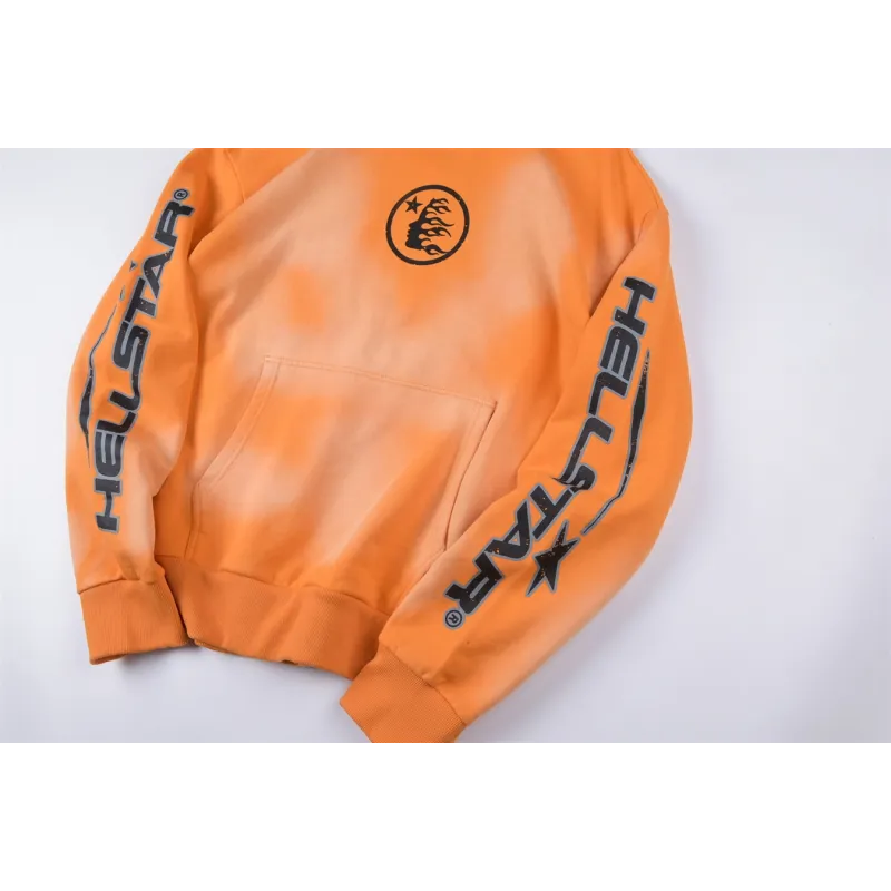 Hellstar Fire Orange Hoodie Orange Dye