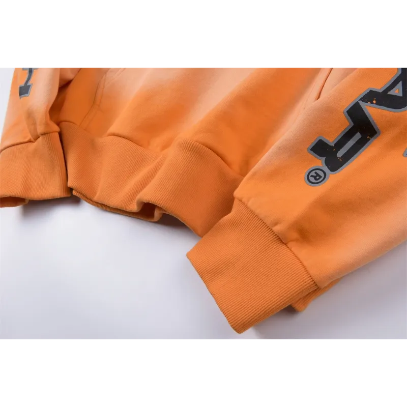 Hellstar Fire Orange Hoodie Orange Dye