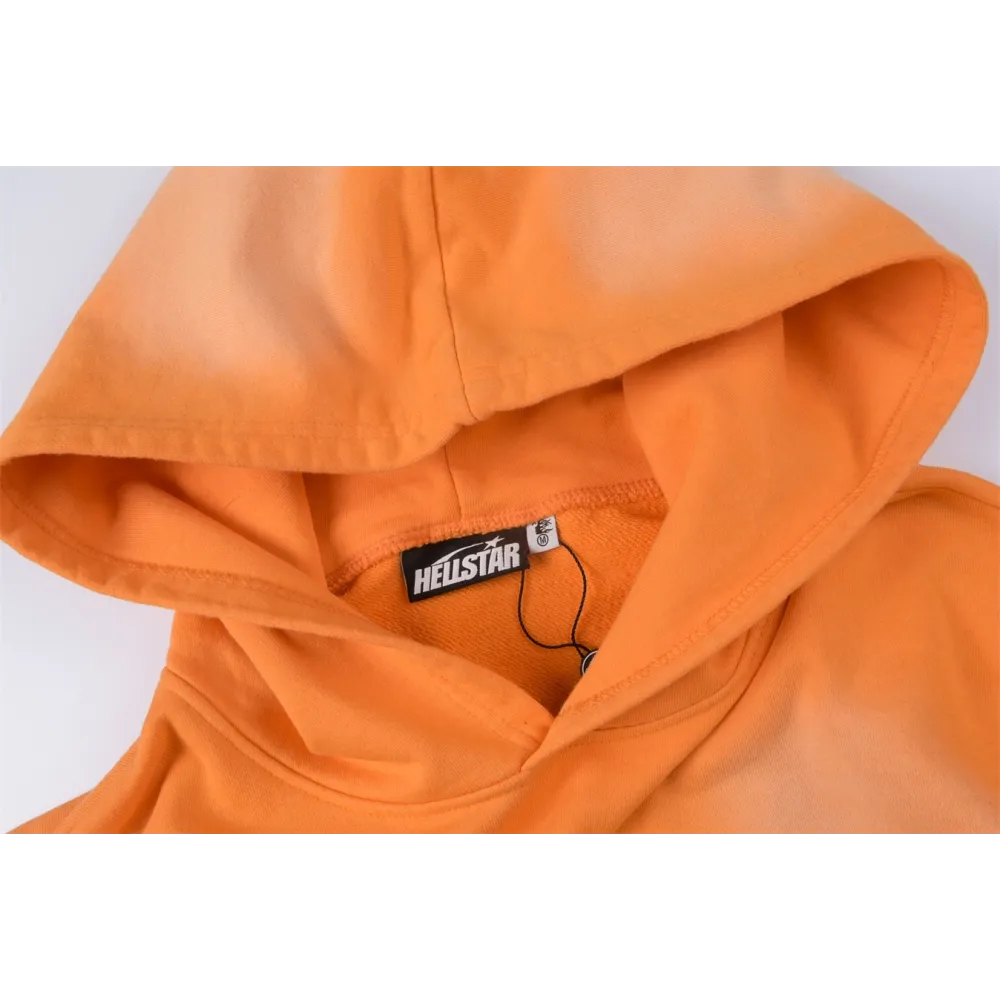 Hellstar Fire Orange Hoodie Orange Dye