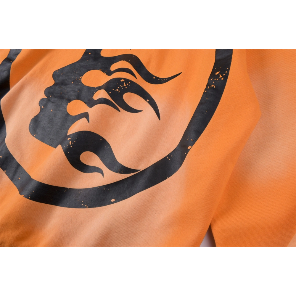 Hellstar Fire Orange Hoodie Orange Dye