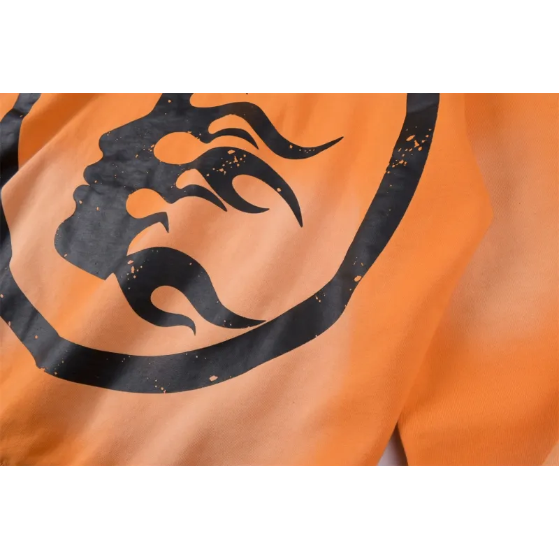 Hellstar Fire Orange Hoodie Orange Dye