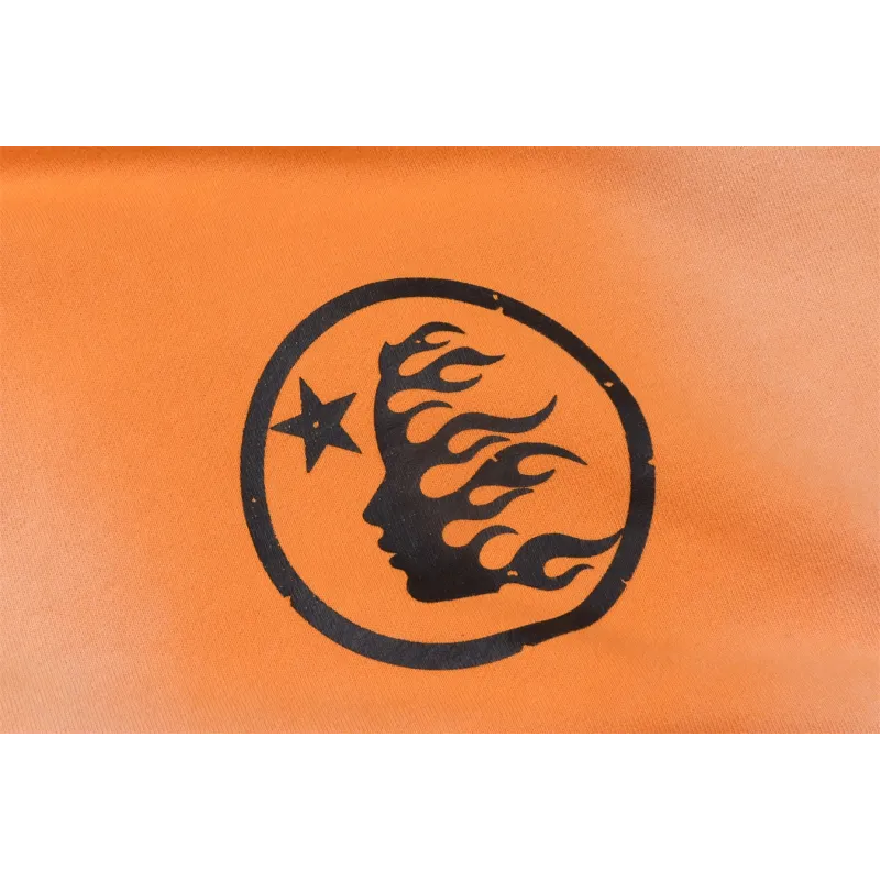 Hellstar Fire Orange Hoodie Orange Dye
