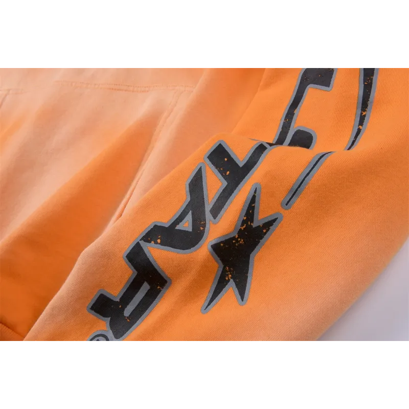 Hellstar Fire Orange Hoodie Orange Dye