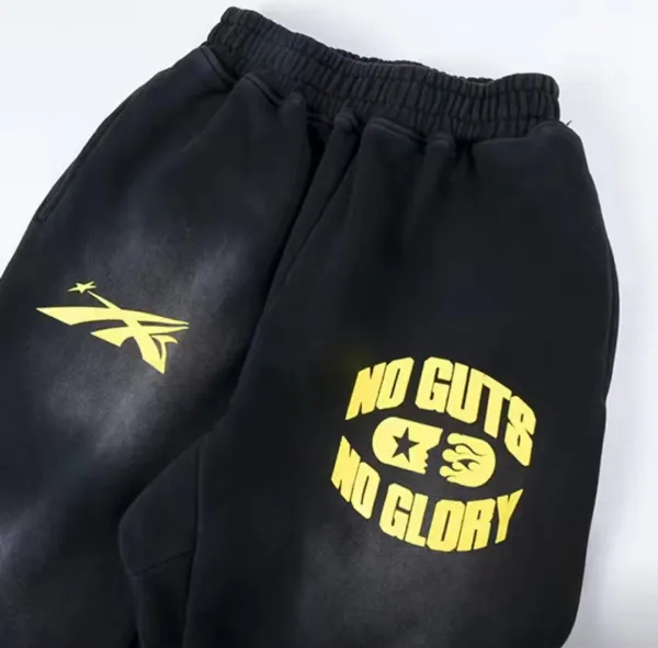 Hellstar No Guts No Glory Flare Bottom Sweatpants Midnight Dye Black
