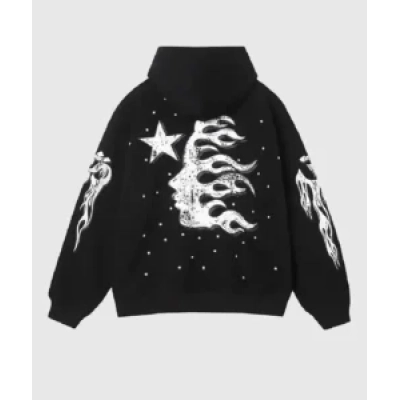 Hellstar Racer Hooded Vintage Black Hoodie 02