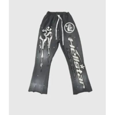 Hellstar Studios Racer Flare Black Sweatpants 01