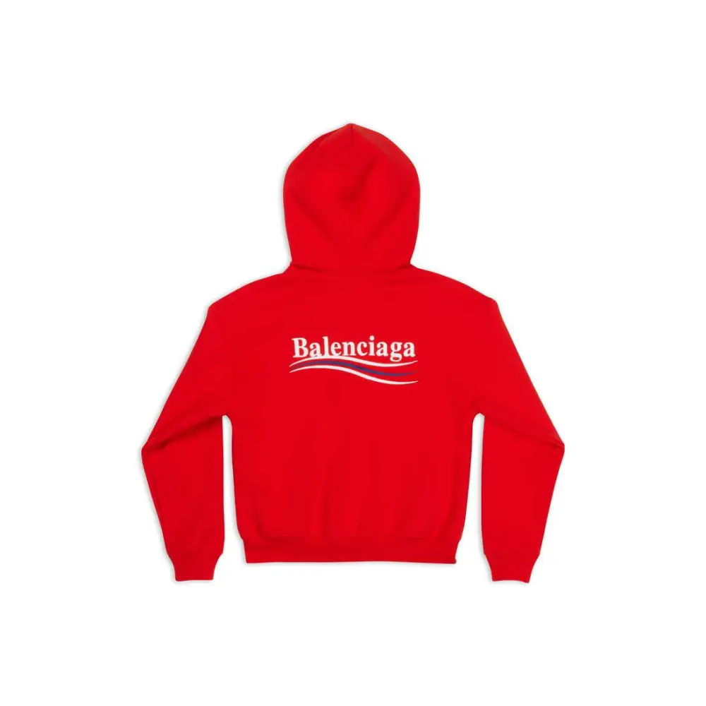 WOMEN'S POLITICAL CAMPAIGN SHRUNK ZIP-UP HOODIE SMALL FIT IN RED 623451TKVI96040