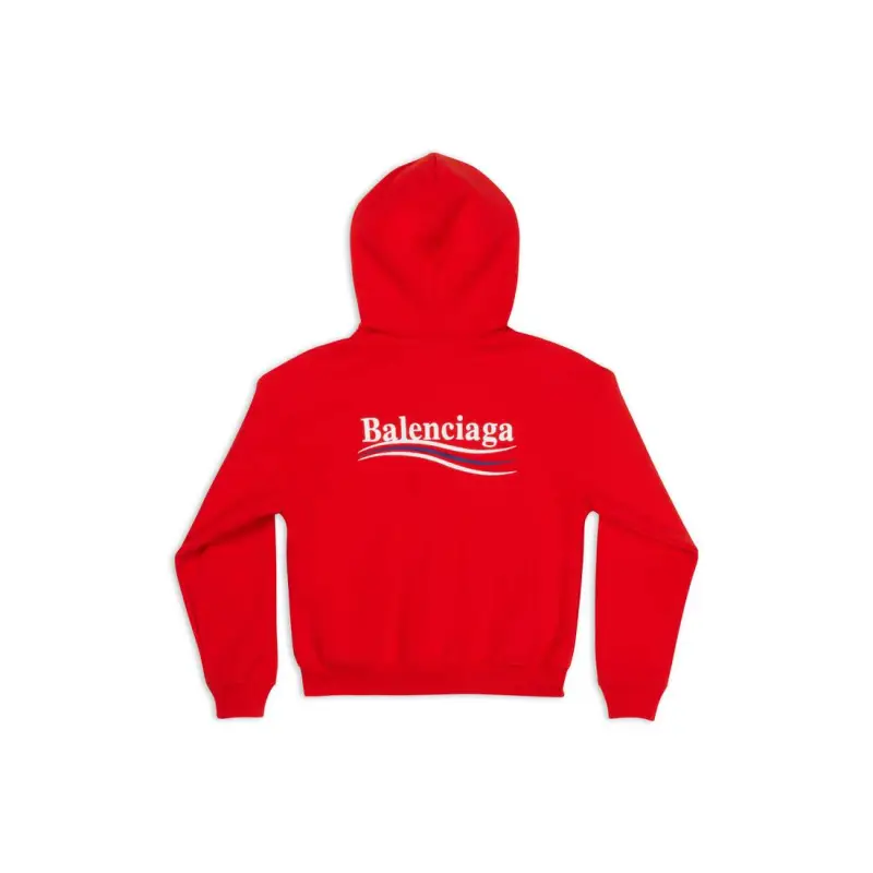 WOMEN'S POLITICAL CAMPAIGN SHRUNK ZIP-UP HOODIE SMALL FIT IN RED 623451TKVI96040
