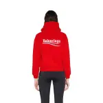WOMEN'S POLITICAL CAMPAIGN SHRUNK ZIP-UP HOODIE SMALL FIT IN RED 623451TKVI96040
