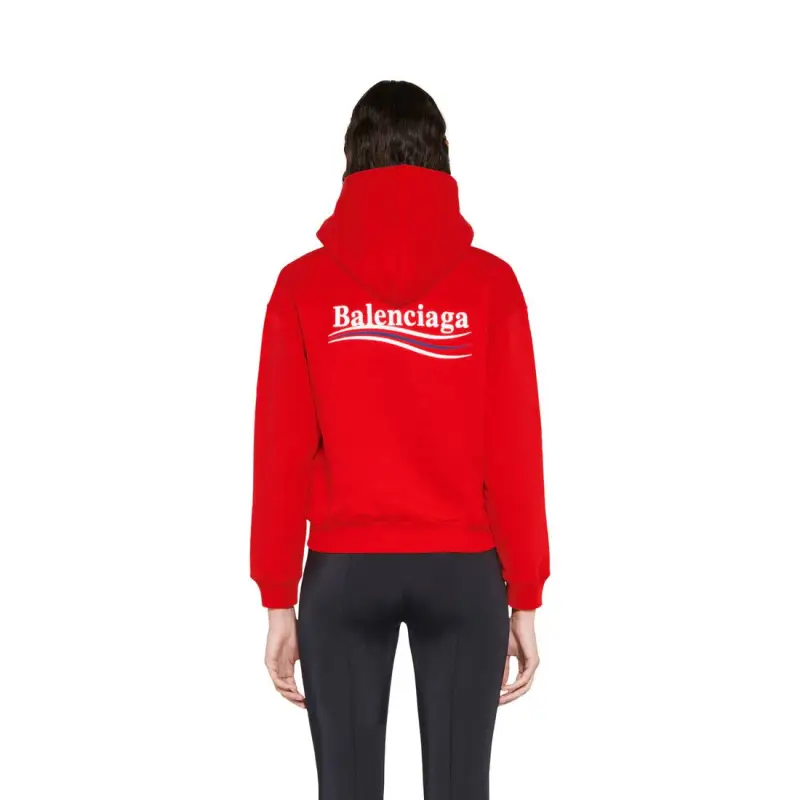 WOMEN'S POLITICAL CAMPAIGN SHRUNK ZIP-UP HOODIE SMALL FIT IN RED 623451TKVI96040