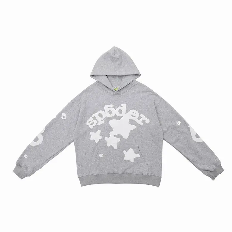 Sp5der Beluga Hoodie Heather Grey