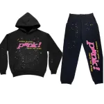  Sp5der black tracksuit suit