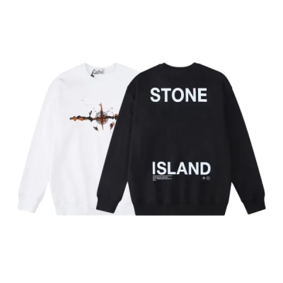  Stone Island Sweatshirt Black/White YZ W803 01