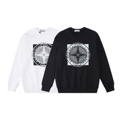  Stone Island Sweatshirt Black/White YZ W805 01