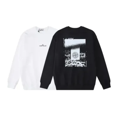  Stone Island Sweatshirt Black/White YZ W808 01