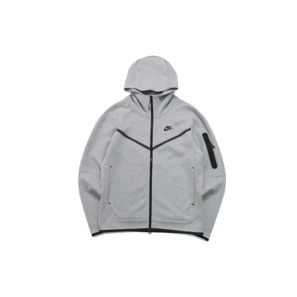 Nike Sportswear Tech Fleece Full Zip Hoodie & Joggers Set Grey And Black